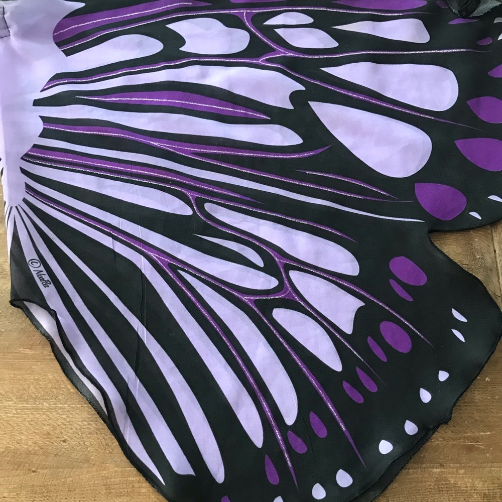 Purple Fabric Monarch Butterfly Wings